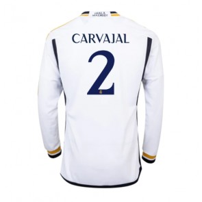 Lacne Muži Futbalové dres Real Madrid Daniel Carvajal #2 2023-24 Dlhy Rukáv - Domáci